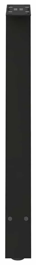 Pés para mesa de jantar em formato A, 2 peças, preto, 60x(72-73) cm, a