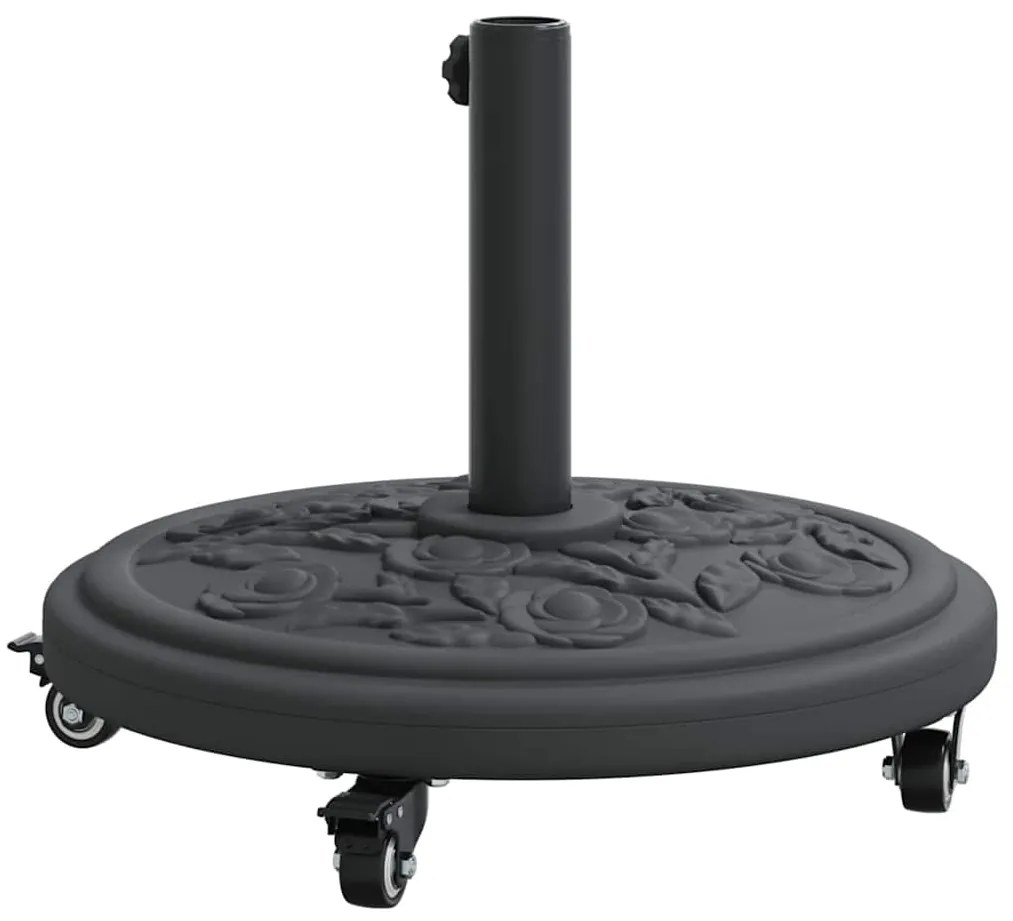 Base de Parasol com Rodas pra Postes de Ø38-48 mm, 13 kg, Redonda