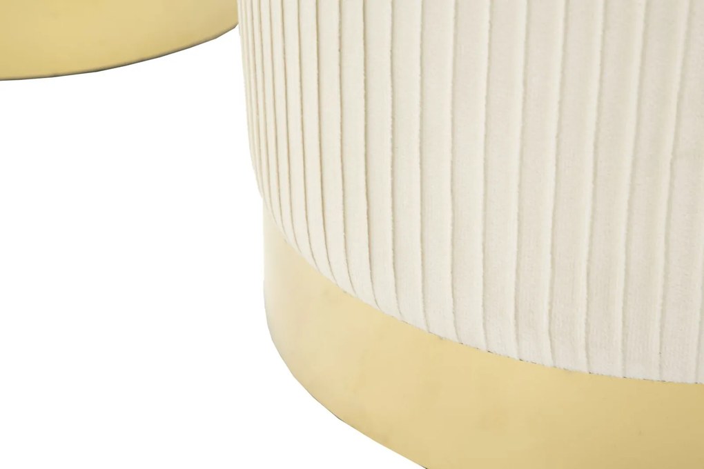 CONJUNTO DE 3 BANCOS SHOPY CREME 80X37X42-29X35 CM