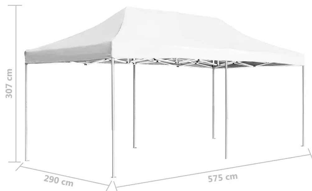 Tenda dobrável profissional para festas alumínio 6x3 m branco