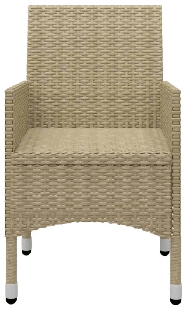 5 pcs conjunto de jantar para jardim bege