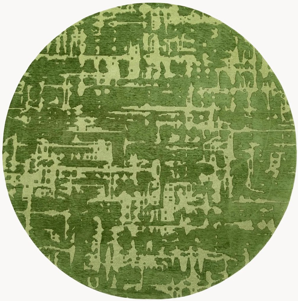 Tapete redondo lavável em jacquard para interior e exterior Baobab