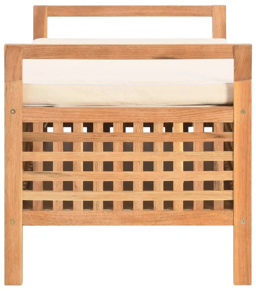 Banco de arrumação 93x49x49 cm madeira de nogueira maciça