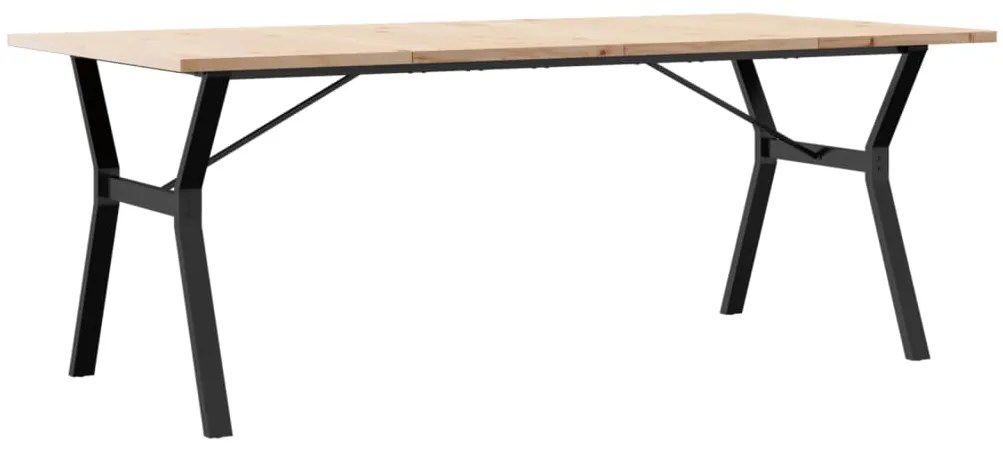 Mesa de jantar estrutura X 200x100x75,5 cm pinho/aço