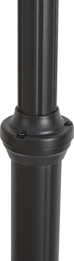 Lanterna de exterior clássica preta 200cm IP44 - Daphne