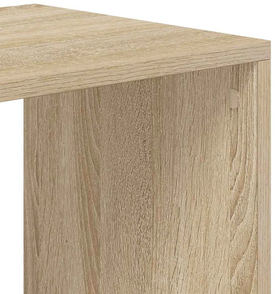 Estante cor carvalho 66x31x112 cm derivados de madeira