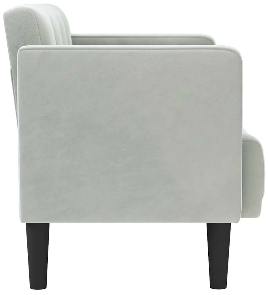 Sofá-luvas 111 cm veludo cinzento-claro