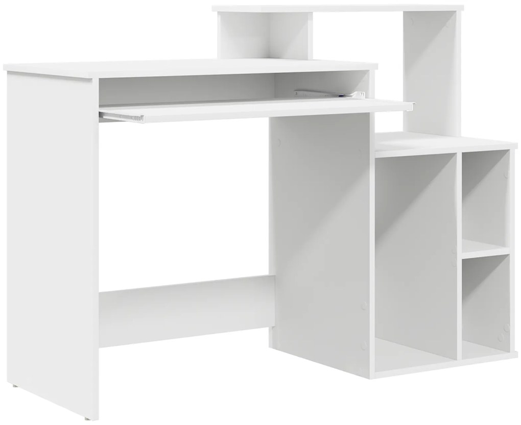 Mesa com Armazenamento Branca 120.5x44x88.5 cm Madeira Reconstituída
