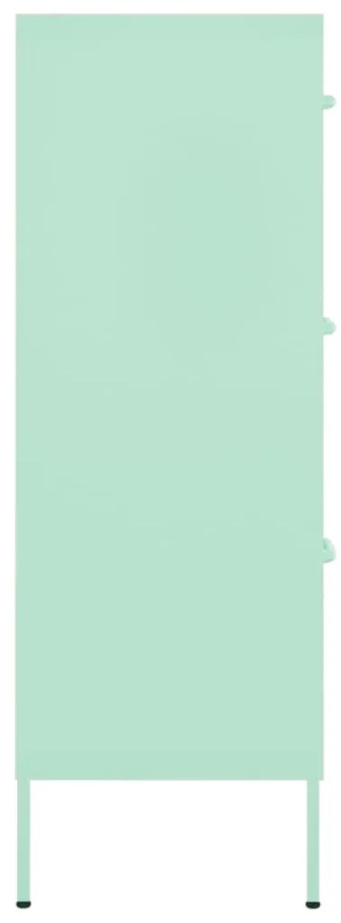 Armário com gavetas aço 80x35x101,5 cm verde-hortelã