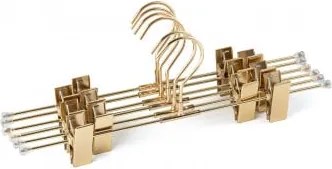 Pack De 6 Cabides Com Pinça Em Aço Gärde Dourado - Sklum