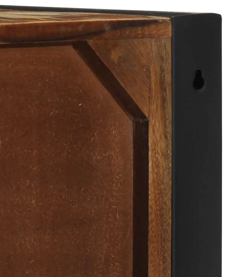 Mesa de cabeceira multicor 40x35x25cm madeira maciça recuperada