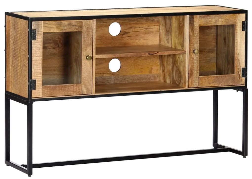 Móvel de TV 120x30x75 cm madeira recuperada maciça