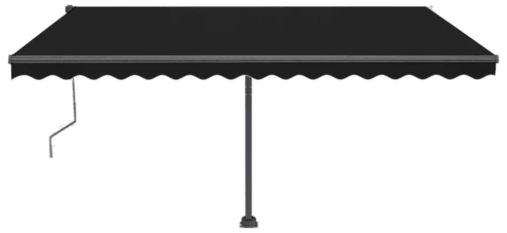 Toldo automático com LED e sensor de vento 400x350 cm antracite