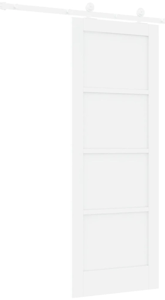 Porta Deslizante com Conjunto de Ferragens Branca 73,5x198,5 cm de Mad