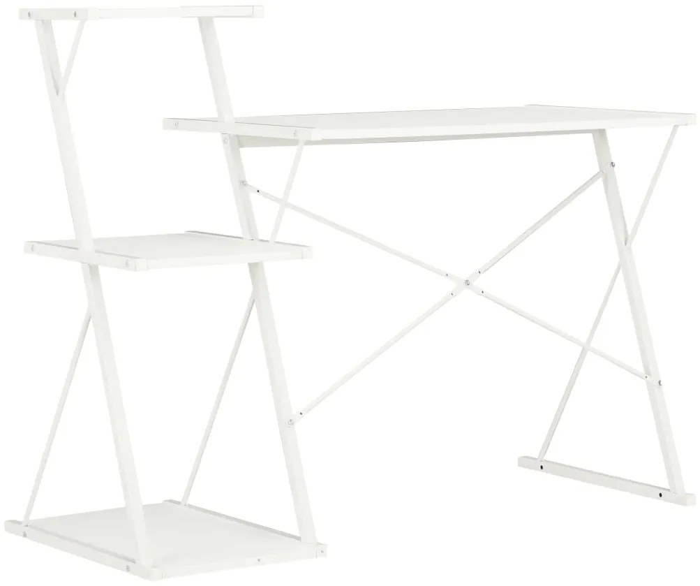 Secretária com prateleira 116x50x93 cm branco