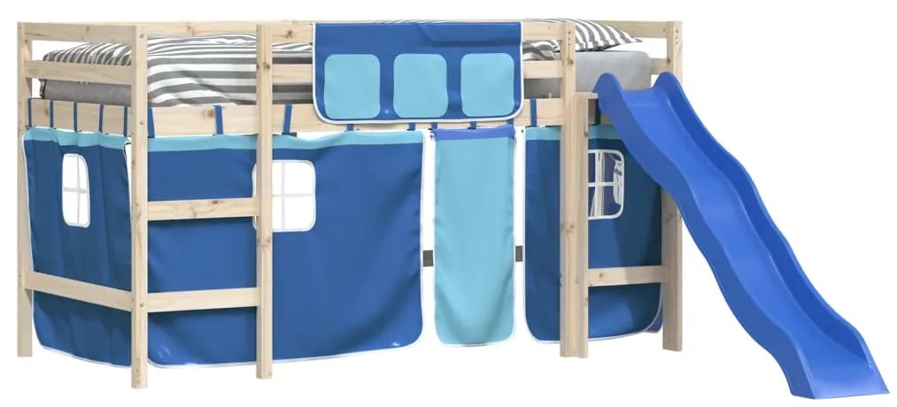 Cortinas para cama elevada poliéster azul