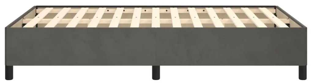 Estrutura de cama sem colchão 120x190 cm Veludo cinza escuro