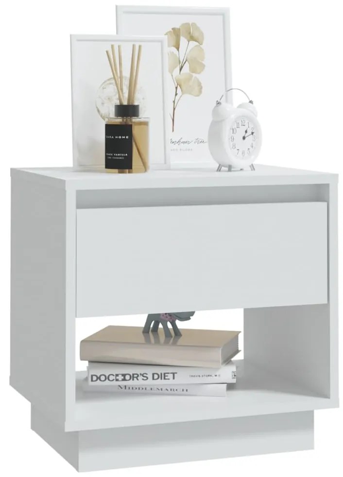 Mesa de cabeceira 45x34x44 cm contraplacado branco