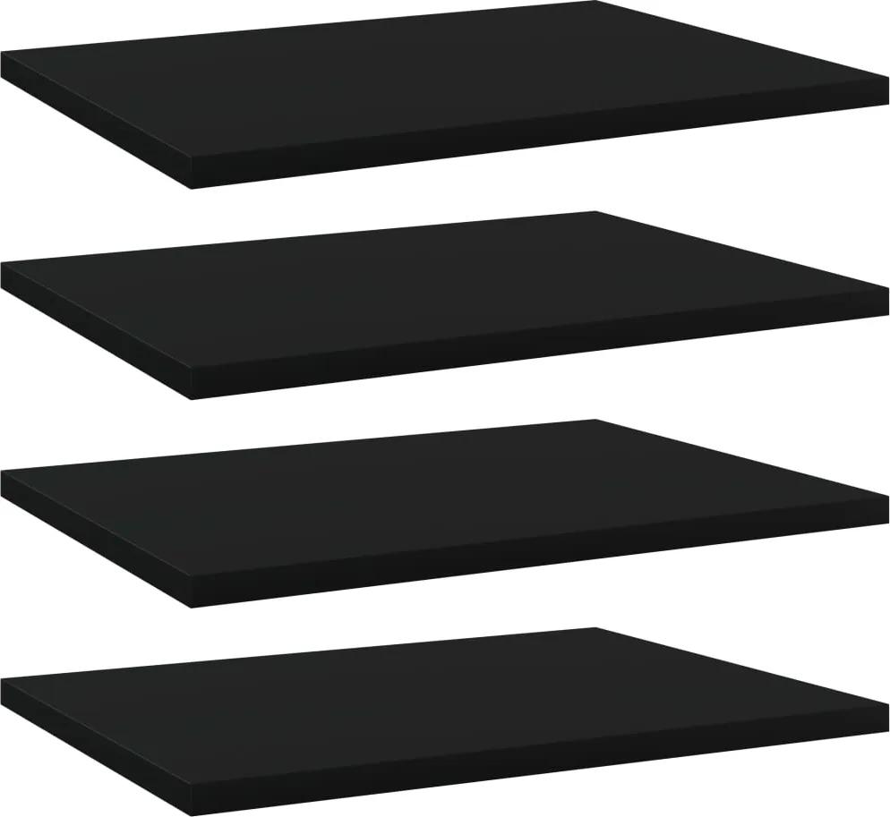 Prateleiras para estante 4 pcs 40x30x1,5cm contraplacado preto