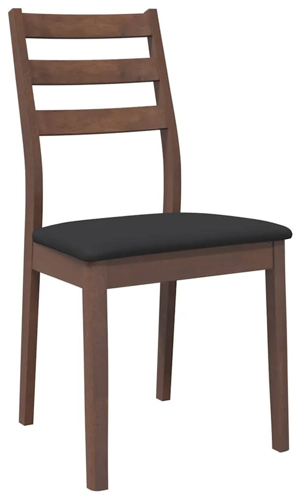 Cadeiras de jantar com almofadões 2 pcs madeira maciça castanho