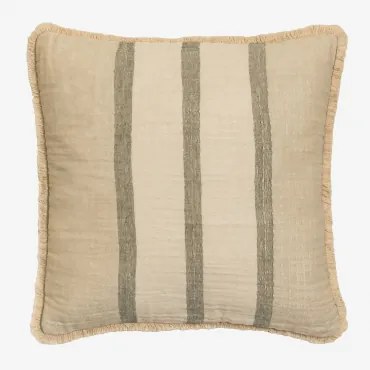 Almofada Quadrada 45x45 Cm Em Algodão Nyland Beige Creme - Sklum