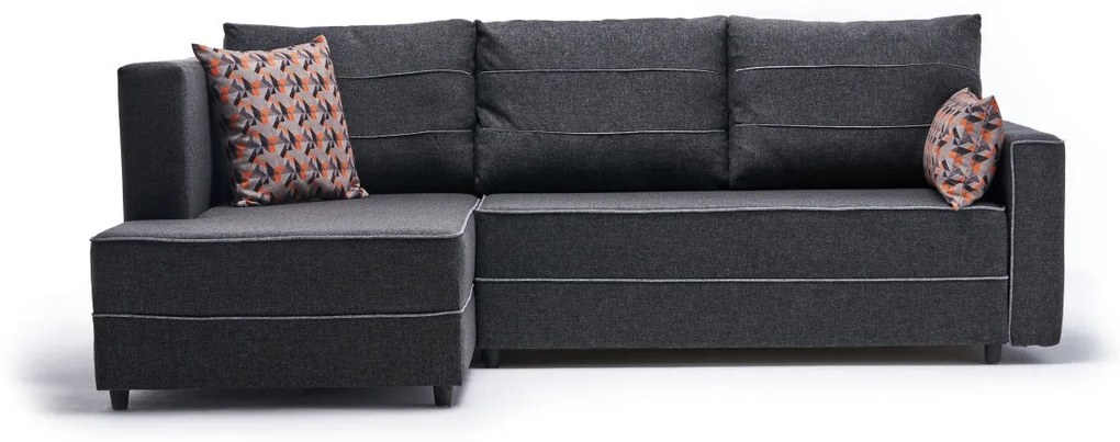 Sofá-Cama de Canto Ece – Antracite – 242 cm x 88 cm x 90 cm