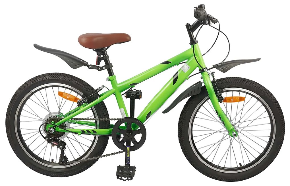vidaXL Bicicleta Infantil 20 Polegadas 6-Speed para 6-11 Anos Verde