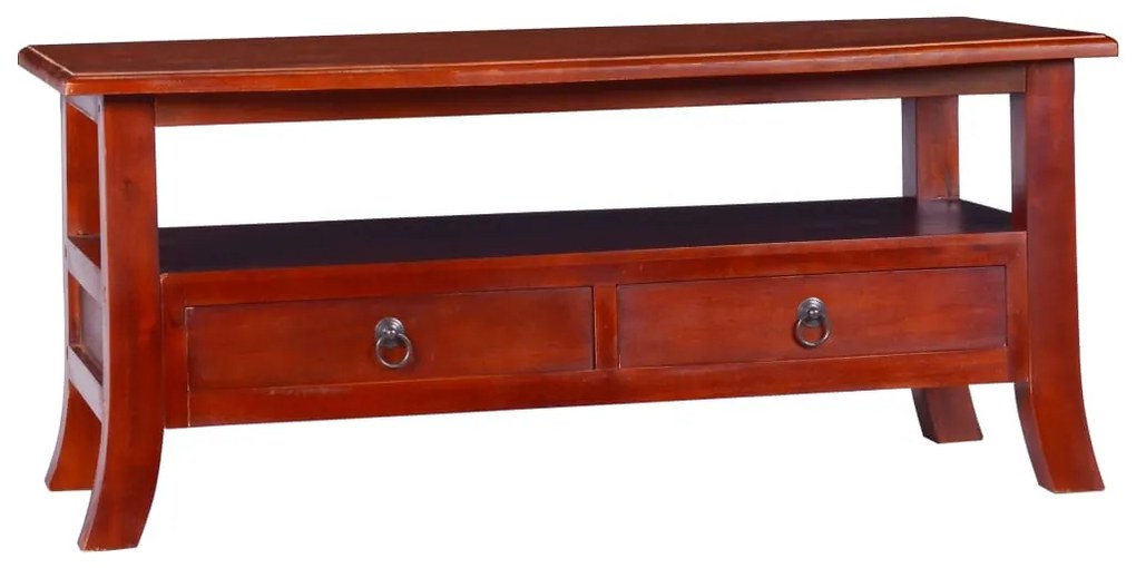 vidaXL Mesa de centro clássica 90x50x40 cm mogno maciço castanho