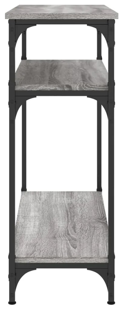 Mesa consola 75x29x75 cm derivados de madeira cinzento sonoma