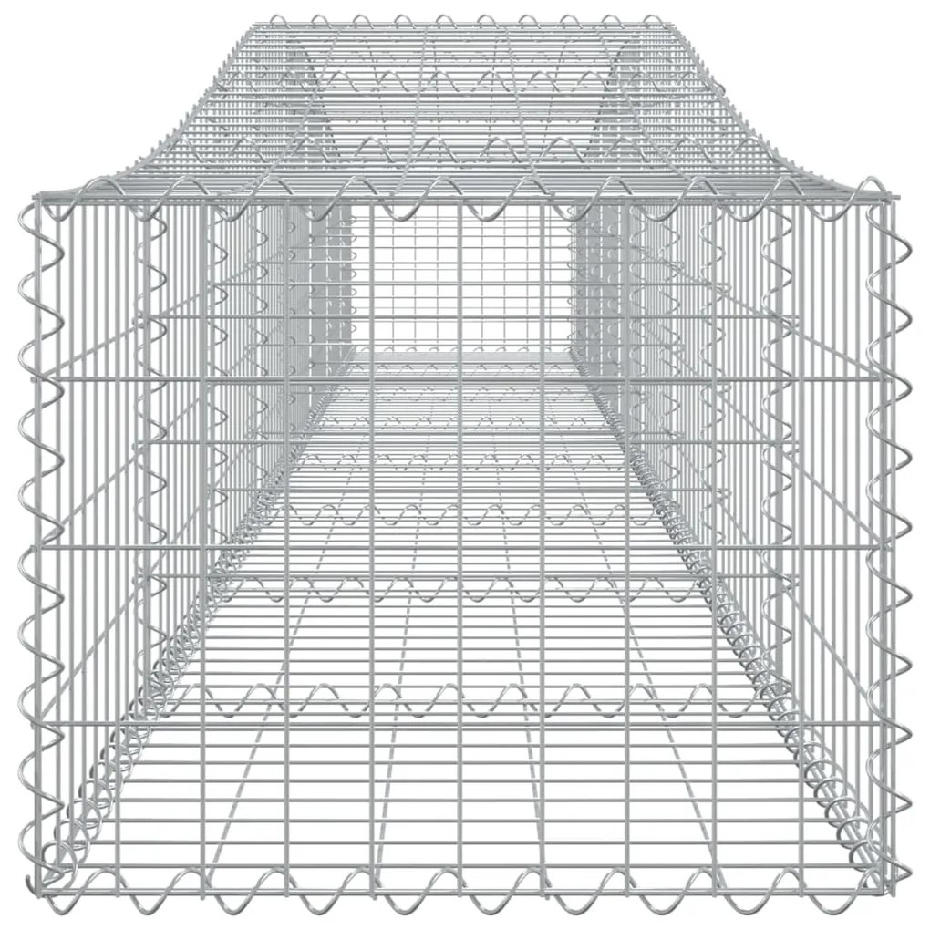 Cestos gabião arqueados 7 pcs 400x50x40/60 cm ferro galvanizado