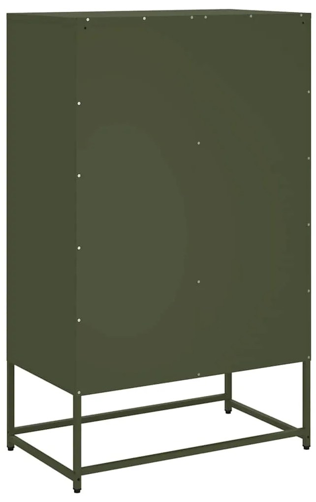 Móvel alto 68x39x111,5 cm aço verde azeitona