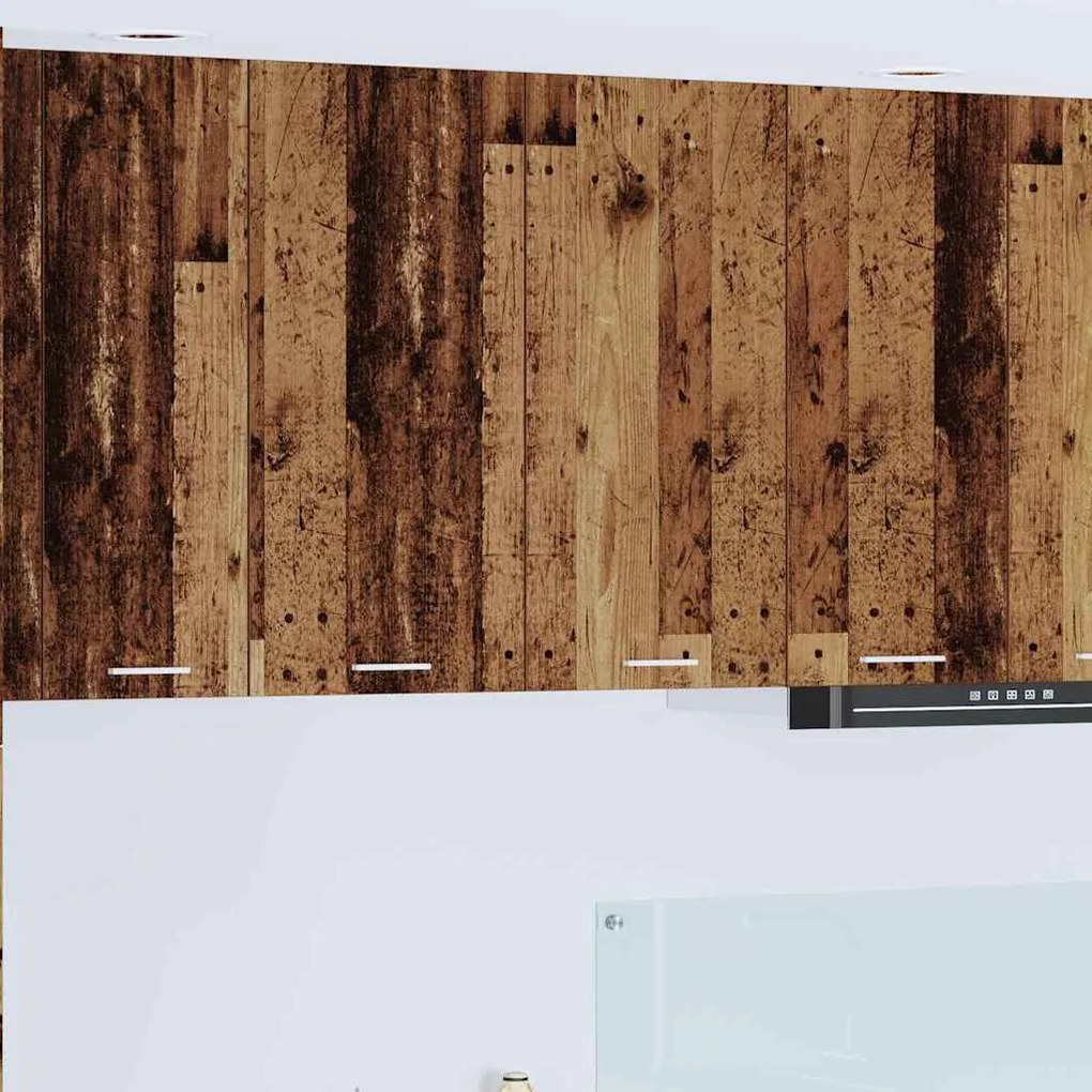 vidaXL Armário suspenso com porta Riga Madeira antiga 80 x 31 x 80 cm