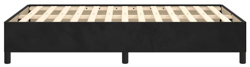 Estrutura de cama sem colchão 120x190 cm Veludo preto