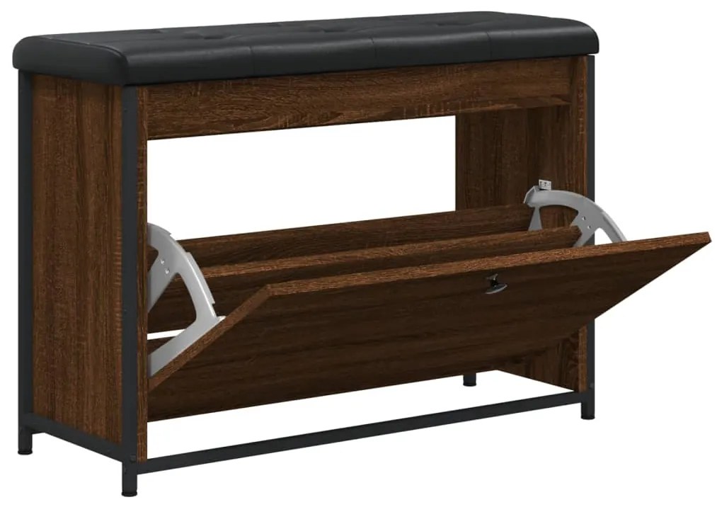 Banco sapateira c/ gaveta articulada 82x32x56 carvalho castanho