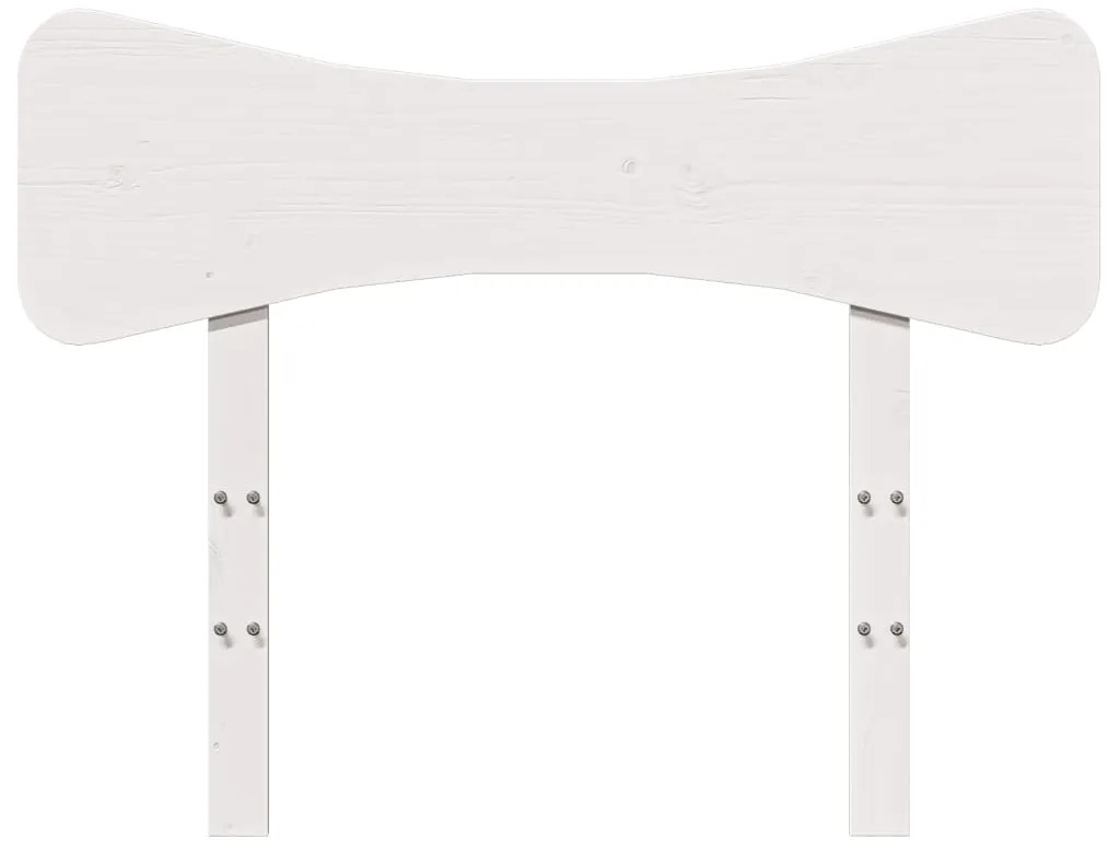 Cabeceira 100 cm madeira de pinho maciça branco