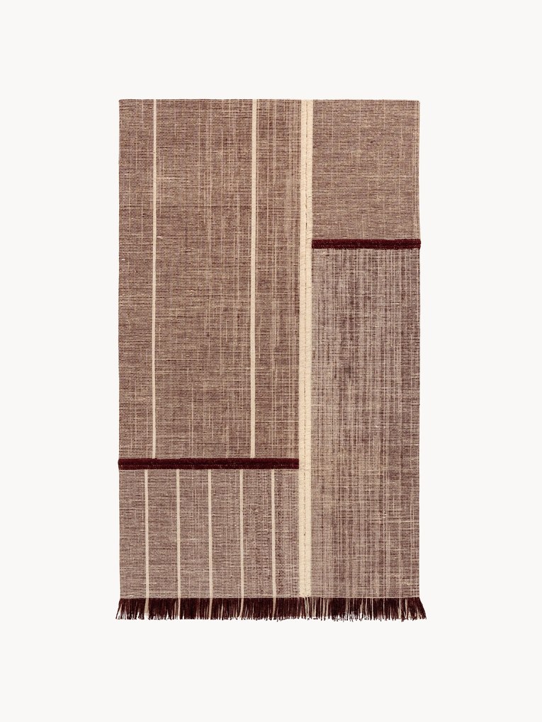 Tapete de pelo curto com franjas Monochrome, Design Folkform