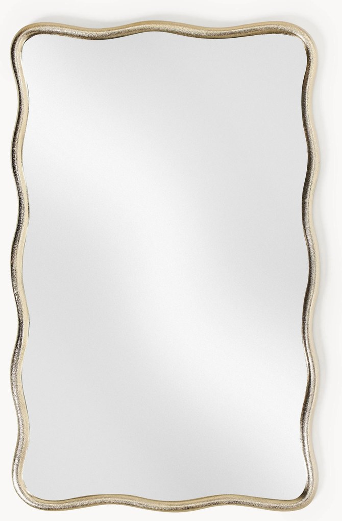 Espelho de parede com moldura ondulada em metal Reggie