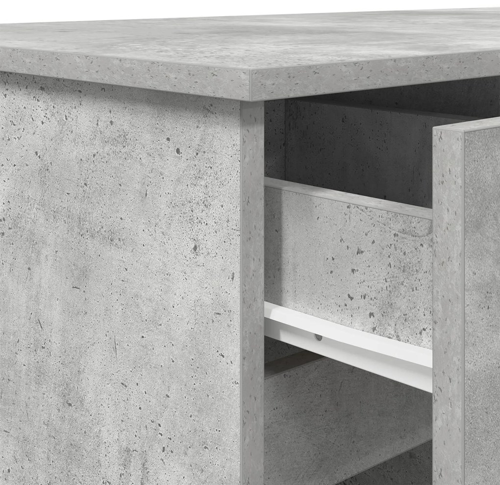 Escrivaninha vidaXL Cinza Concreto 140x49x76 cm Madeira Composta