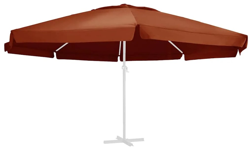 vidaXL Tecido de substituição p/ guarda-sol exterior 610 cm terracota