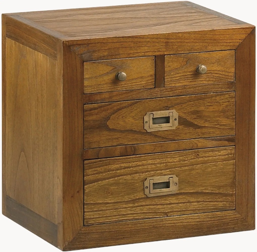 Mesa de cabeceira em madeira de mindi artesanal Star