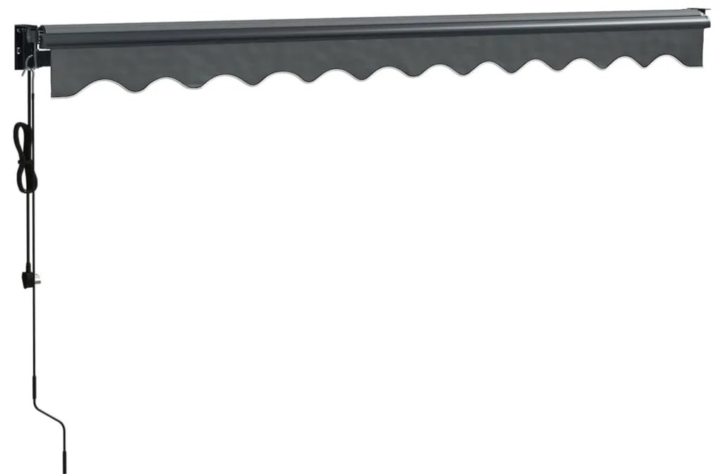 Toldo retrátil automático 3,5x2,5 m antracite