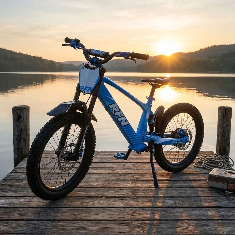 Bicicleta elétrica infantil sem pedais 750W 20" 36V 7.5Ah RXF EVO-RACING Azul