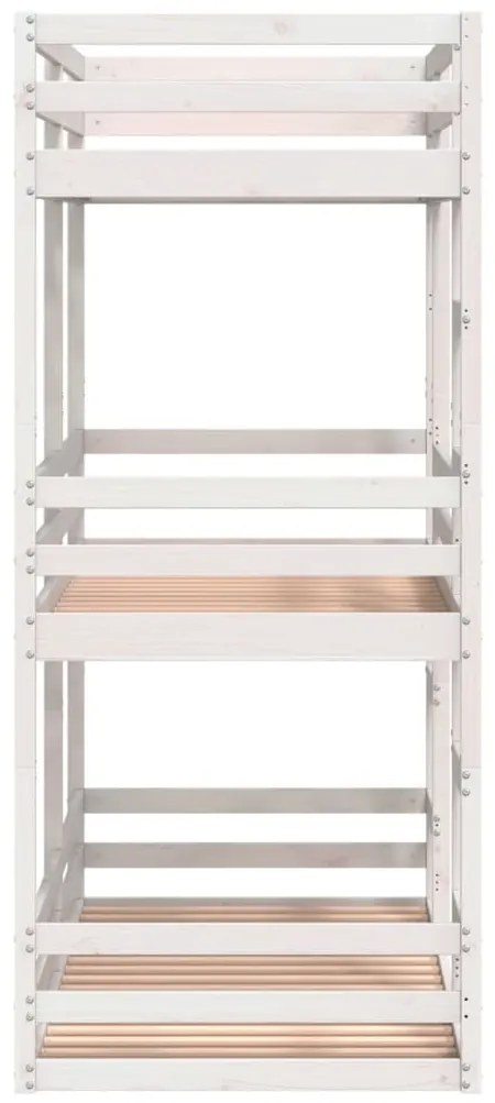 Beliche triplo 90x190 cm madeira de pinho maciça branco