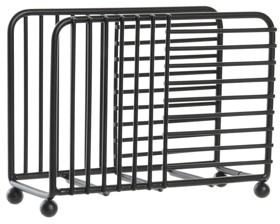 Porta-guardanapos Dkd Home Decor Rede Preto Metal (15,5 X 6,5 X 11,5 cm)