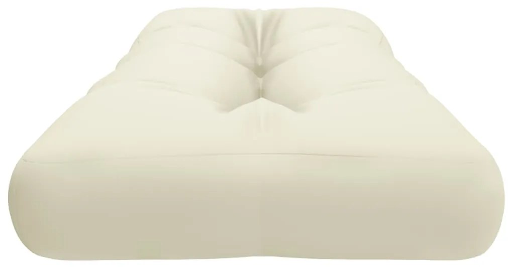 Almofadão para sofá de paletes 120x40x12 cm tecido creme