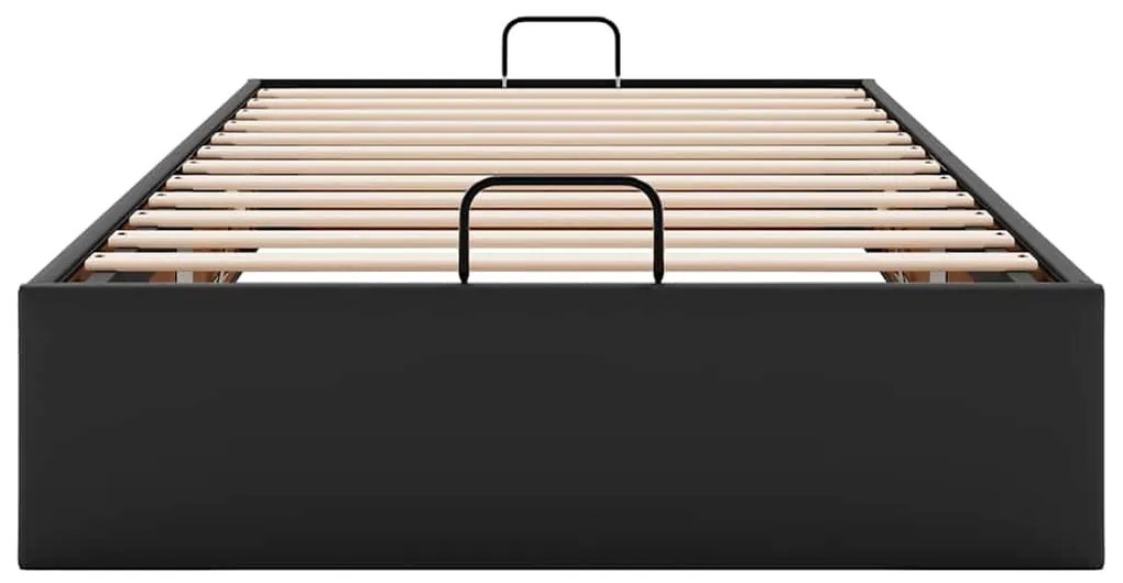 Estrutura de cama otomana sem colchão 90x190 cm preto