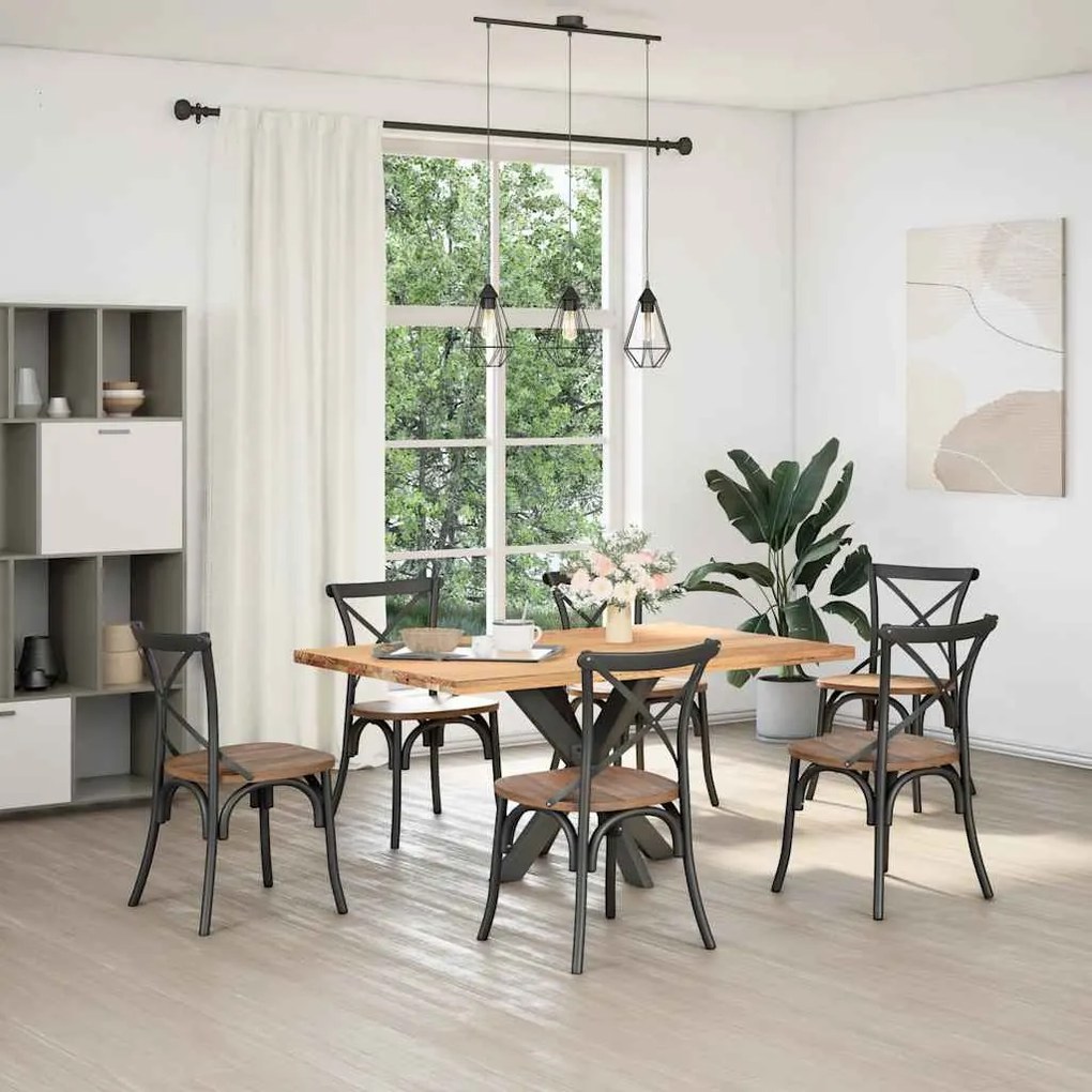 Pé de mesa de jantar em formato de aranha, antracite, 85x85x(72-73) cm