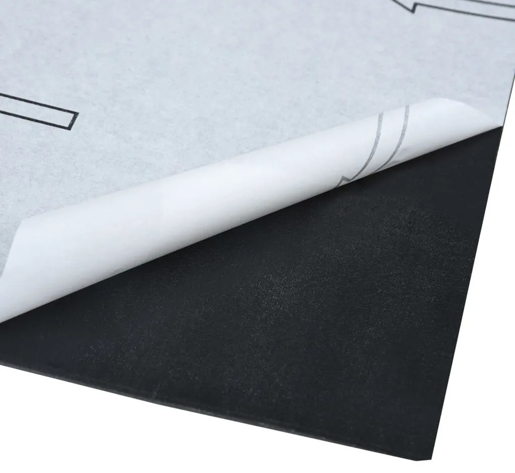 Tábuas de soalho autoadesivas 5,11 m² PVC mármore preto