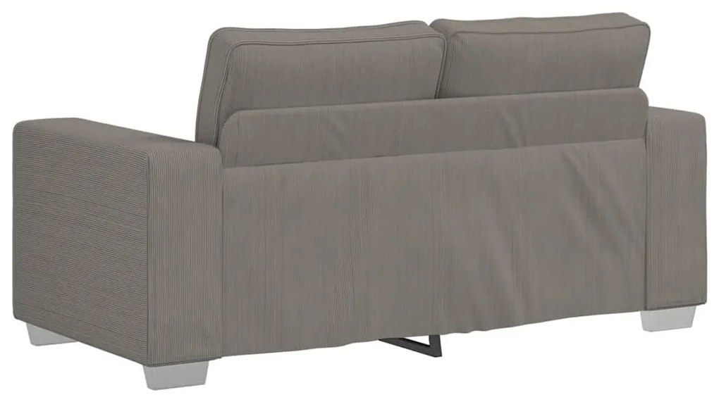 Sofá-luvas 120 cm tecido corduroy cinzento-claro