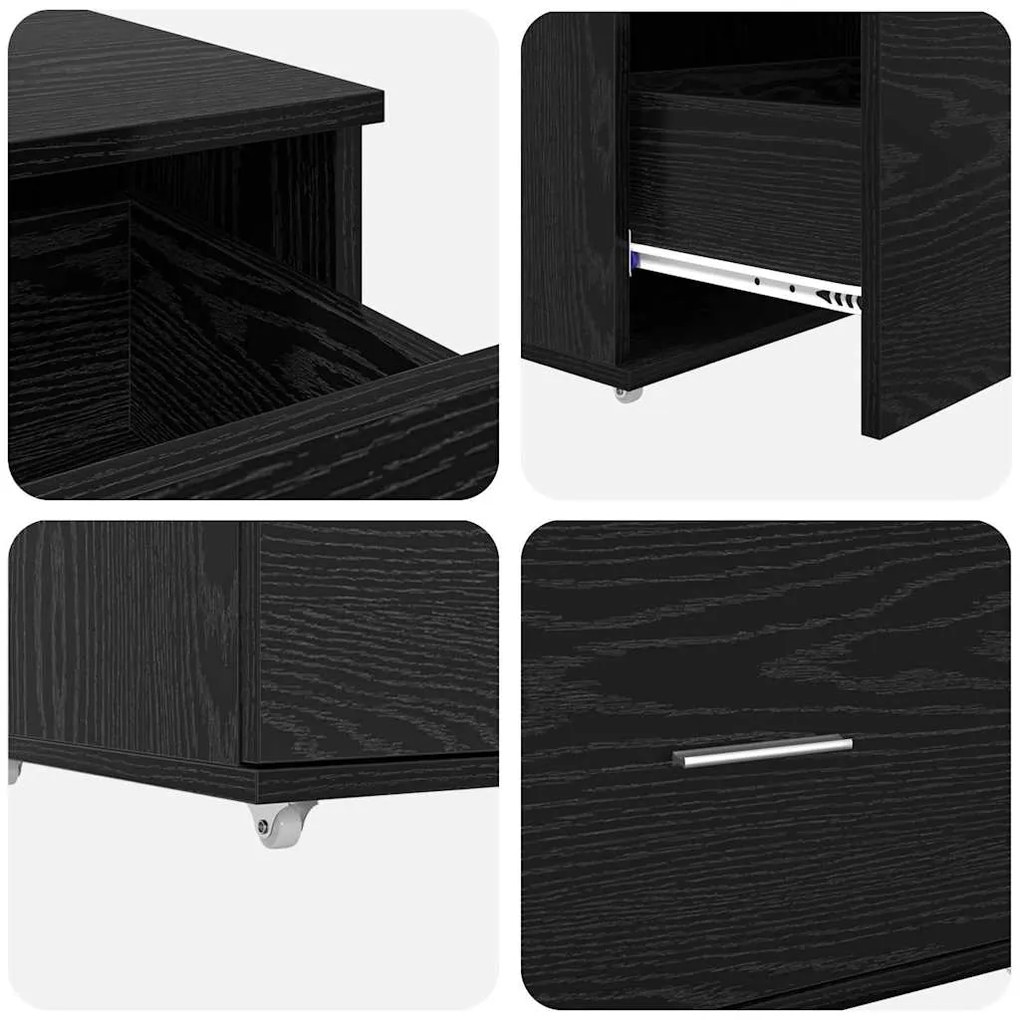 Mesa Carvalho preto 131.5 x 50 x 106.5 cm Madeira processada